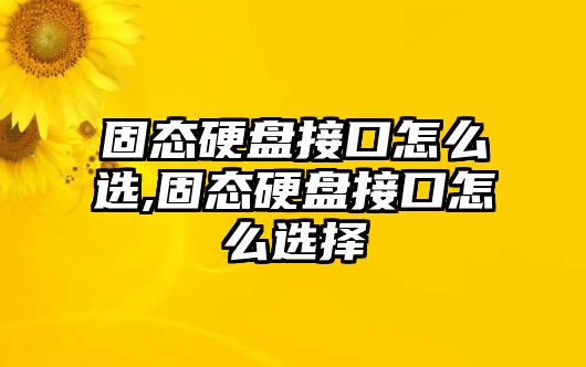 固態硬盤接口怎么選,固態硬盤接口怎么選擇