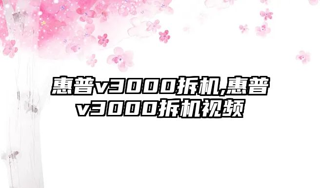 惠普v3000拆機,惠普v3000拆機視頻