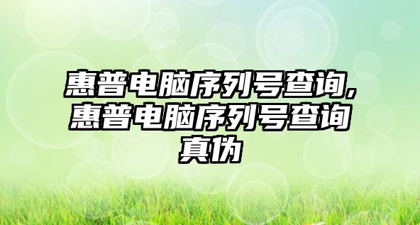 惠普電腦序列號查詢,惠普電腦序列號查詢真偽