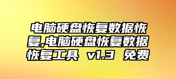 電腦硬盤恢復(fù)數(shù)據(jù)恢復(fù),電腦硬盤恢復(fù)數(shù)據(jù)恢復(fù)工具 v1.3 免費(fèi)