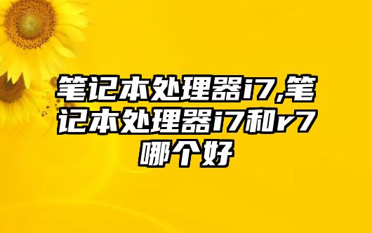 筆記本處理器i7,筆記本處理器i7和r7哪個好